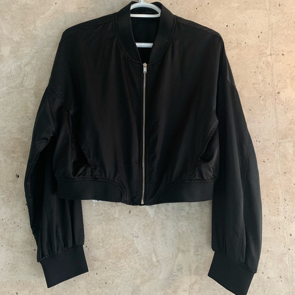 Zara Bomber Jacket, Silk Black, Size S - Picture 1 of 4